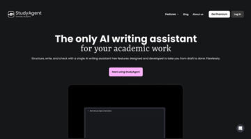 Best AI writing assistants featured image showing StudyAgent homepage