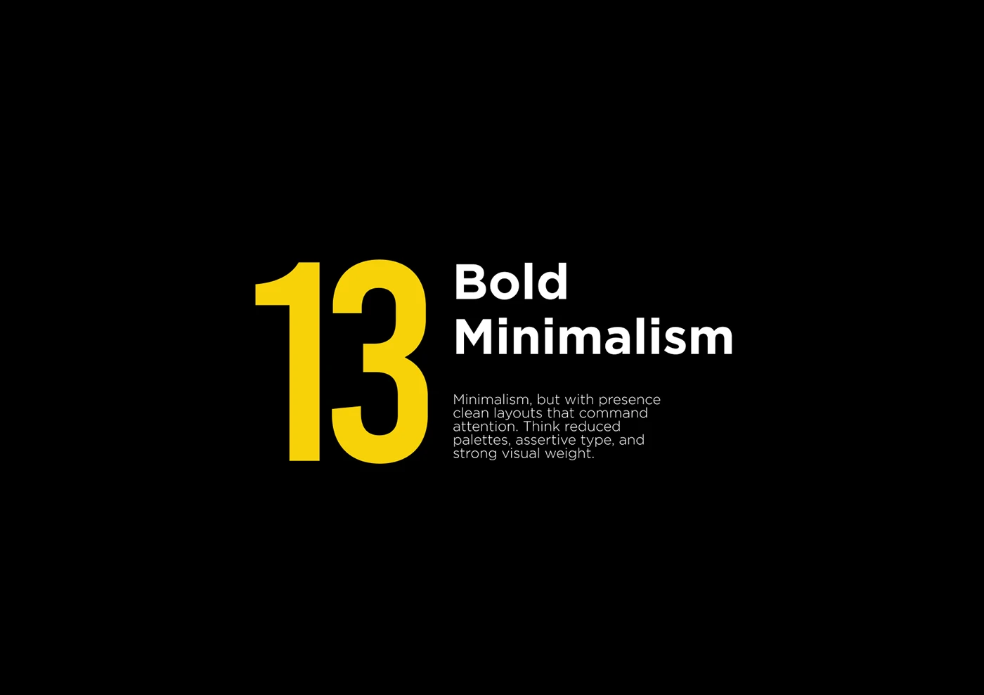 Bold minimalist graphic design using strong color blocks and confident typography