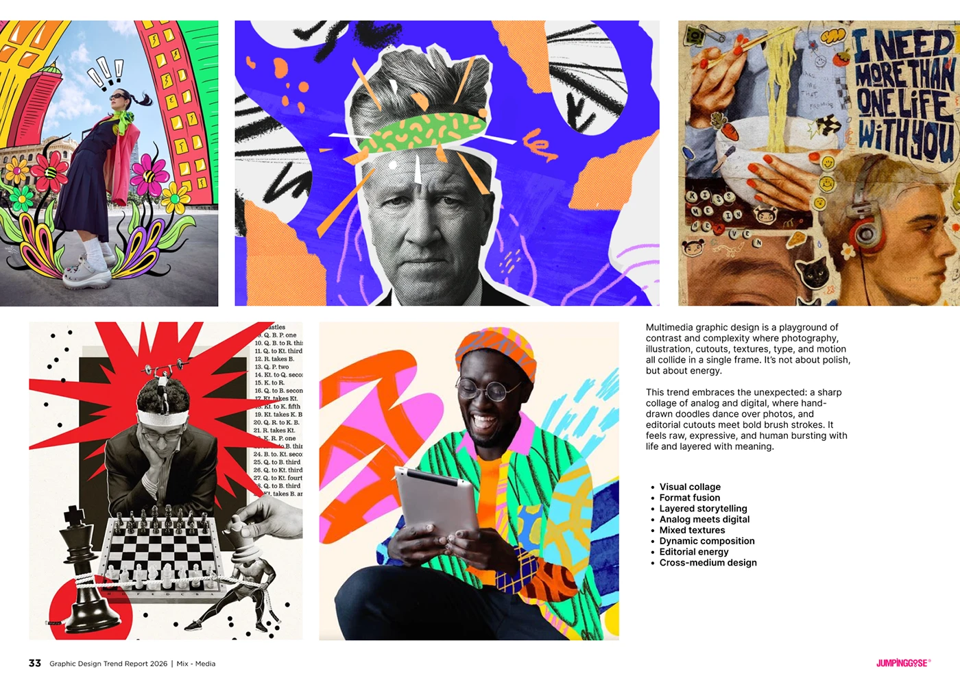 Layered mixed-media composition blending visual textures, imagery, and graphic elements