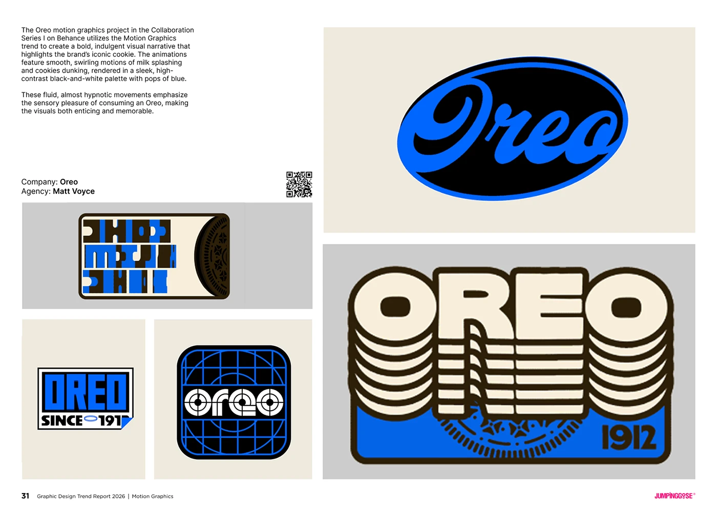 Motion-driven brand visuals combining animation, typography, and graphic elements