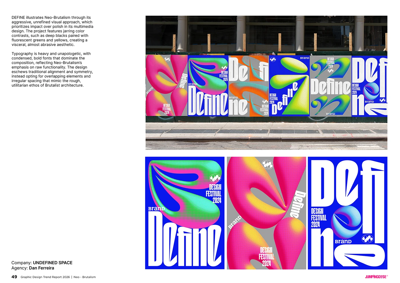 Neo-brutalist visual identity prioritising clarity, impact, and unrefined aesthetics