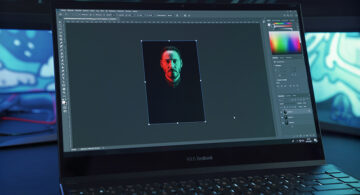 Photo editing on a Windows laptop using professional photo editing software
