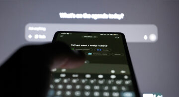 AI chatbot interface on smartphone used for customer support