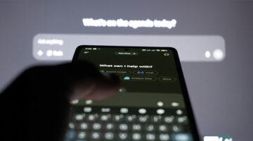 AI chatbot interface on smartphone used for customer support