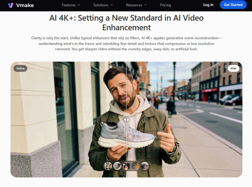 AI video enhancement improving quality, texture, and realism