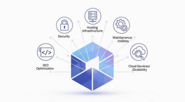 Website design and development infrastructure including security hosting SEO and scalability beyond UX