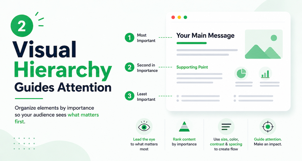 visual hierarchy in presentation slides example