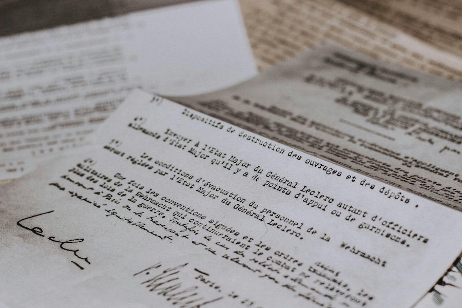 Old scanned documents and papers used for OCR text recognition