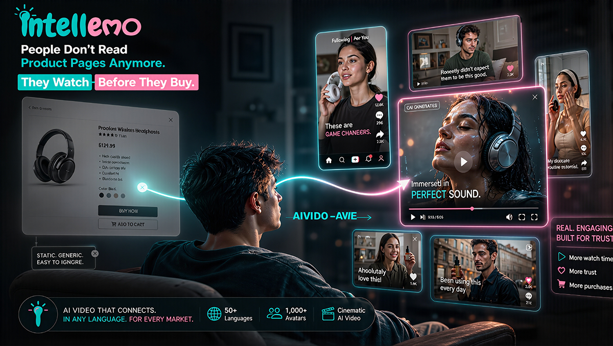 video-first product page replacing static ecommerce product pages