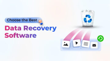 Free data recovery software illustration showing deleted files being restored