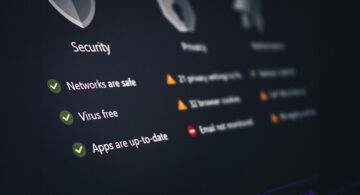 Security tools dashboard with clear system status indicators and user-friendly UX design