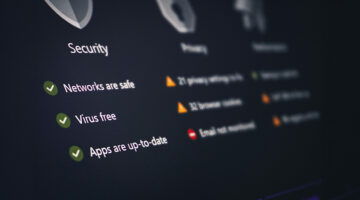 Security tools dashboard with clear system status indicators and user-friendly UX design