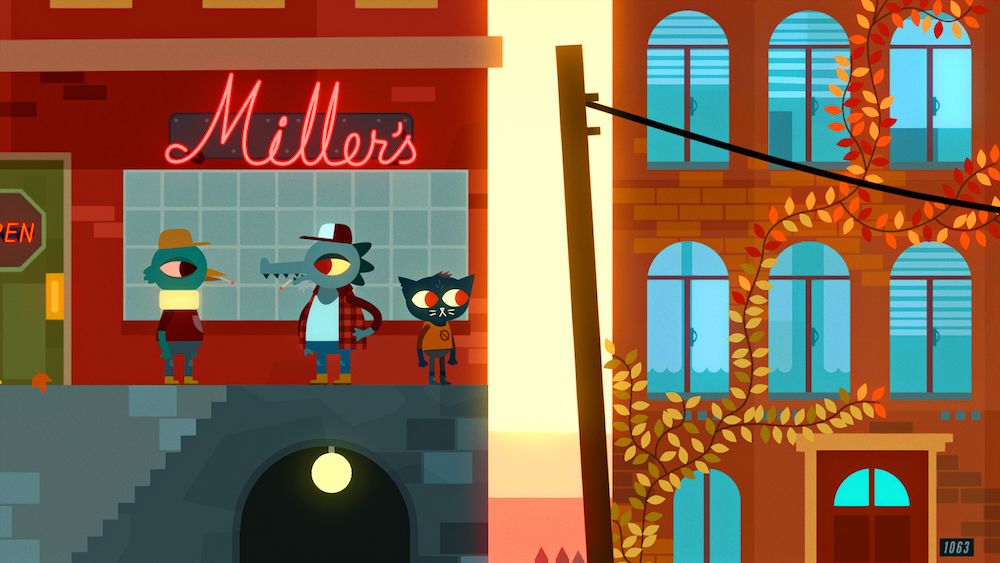 Flat Graphic Art in Night in the Woods Night in the Woods flat graphic illustration style