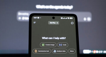 AI-powered answer-based search interface displayed on a smartphone