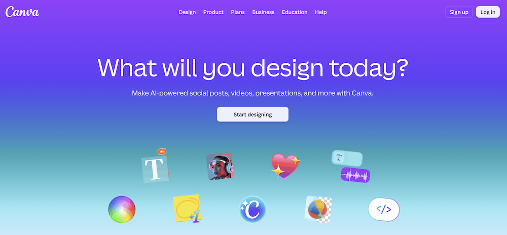 Canva AI-powered design platform for graphics and marketing content