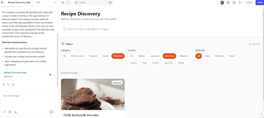 Figma Make AI interface for creating and editing digital product designs