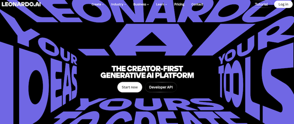 Leonardo AI generative image creation platform